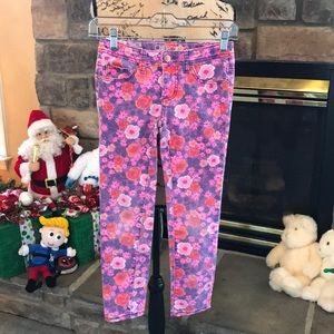 Floral print jeans - girls